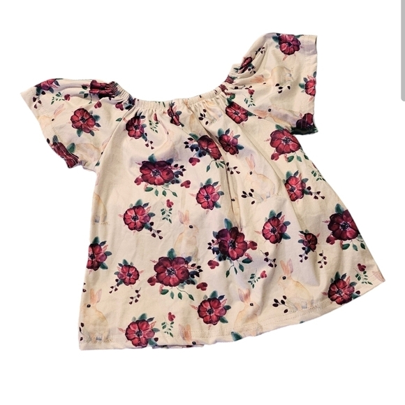 BMG Boutique 2pc Easter Top & Distressed Patched Denim Capris Size 2XL or 6 yrs - Picture 5 of 12